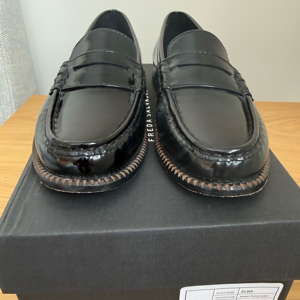 Freda Salvador Black Loafers - Picture 6 of 8